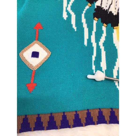 Vintage J Two New York Sz XL Sweater Native American Cardigan Knit Women’s - Picture 8 of 9